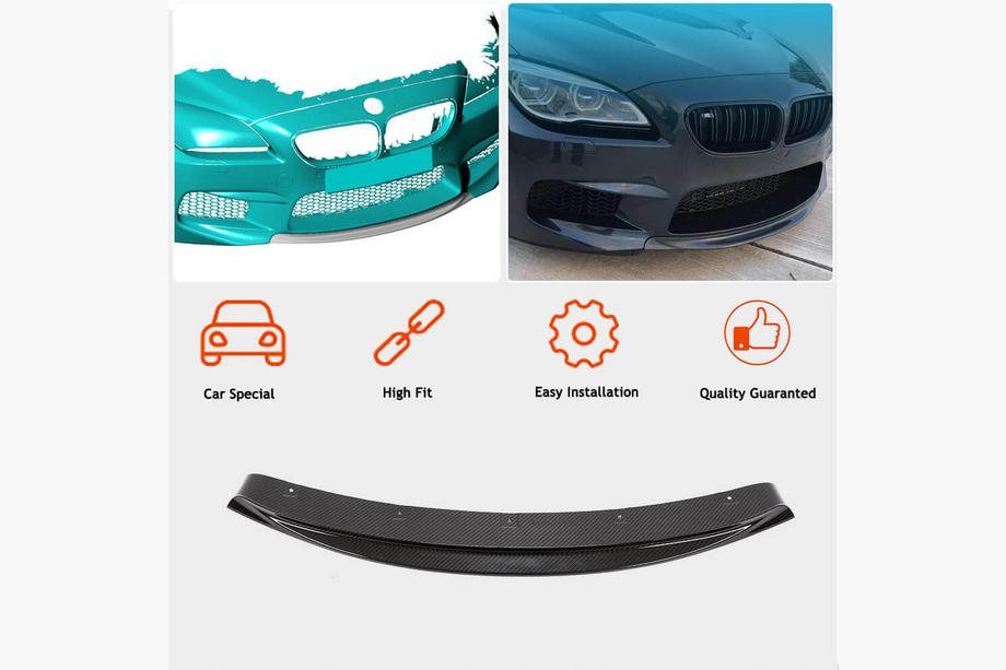 BMW serija 6 F12/F13/F06 2011–2018 Sprednji lip spojler za sprednji odbijač Dry Carbon V6 Fotografija 2