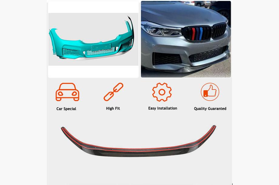 BMW serija 6 G32 2017– Sprednji lip spojler za odbijač (za M-Sport 2017-2020, karbon) Fotografija 2
