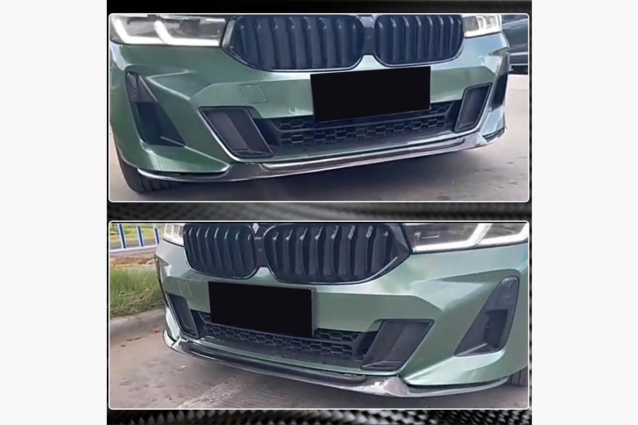 BMW serija 6 G32 2017– Sprednji lip spojler za odbijač (za M-Sport 2017-2020, karbon) Fotografija 5