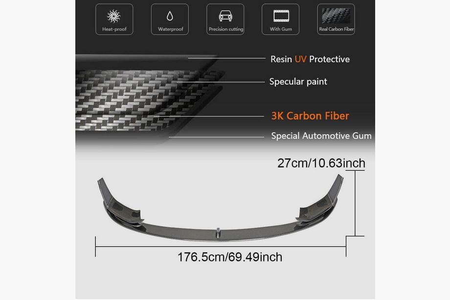 BMW serija 3 F30/F31 2012–2019 Sprednji lip spojler za sprednji odbijač FRP V16 (za F80) Fotografija 5