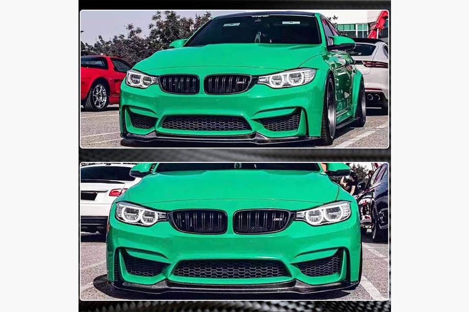 BMW serija 3 F30/F31 2012–2019 Lip spojler sprednjega odbijača FRP V17 (za F80) Fotografija 5