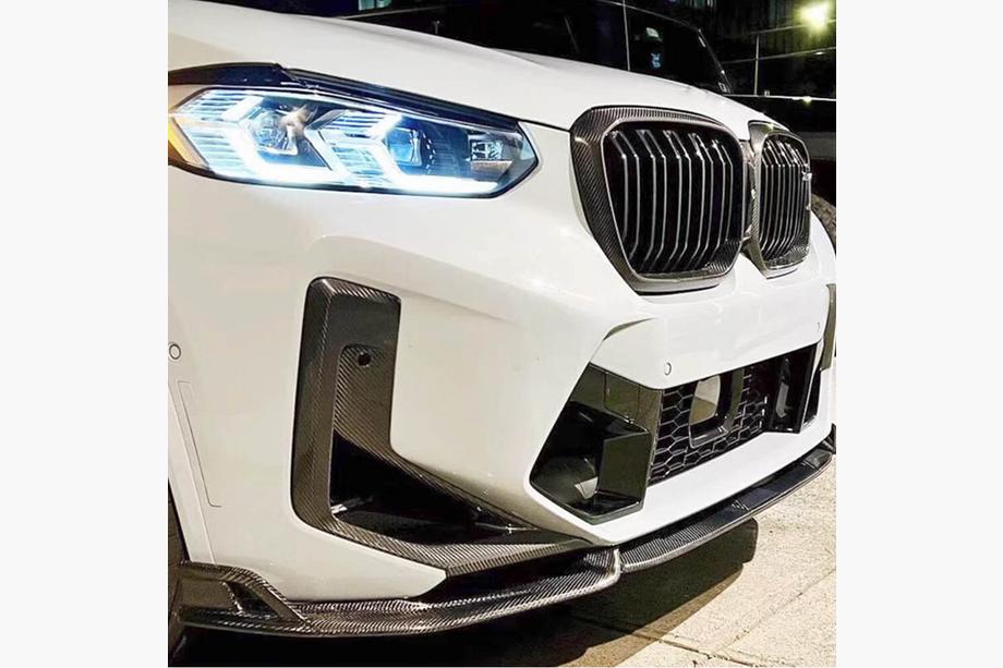 BMW X4 G02 2018– Lip spojler sprednjega odbijača (za F98 2022-2025, karbon) Fotografija 1