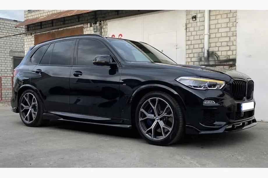 BMW X5 G05 2019–2026 Paradigm V-3 sprednji lip spojler (2018-2022, črna visok sijaj) Fotografija 2