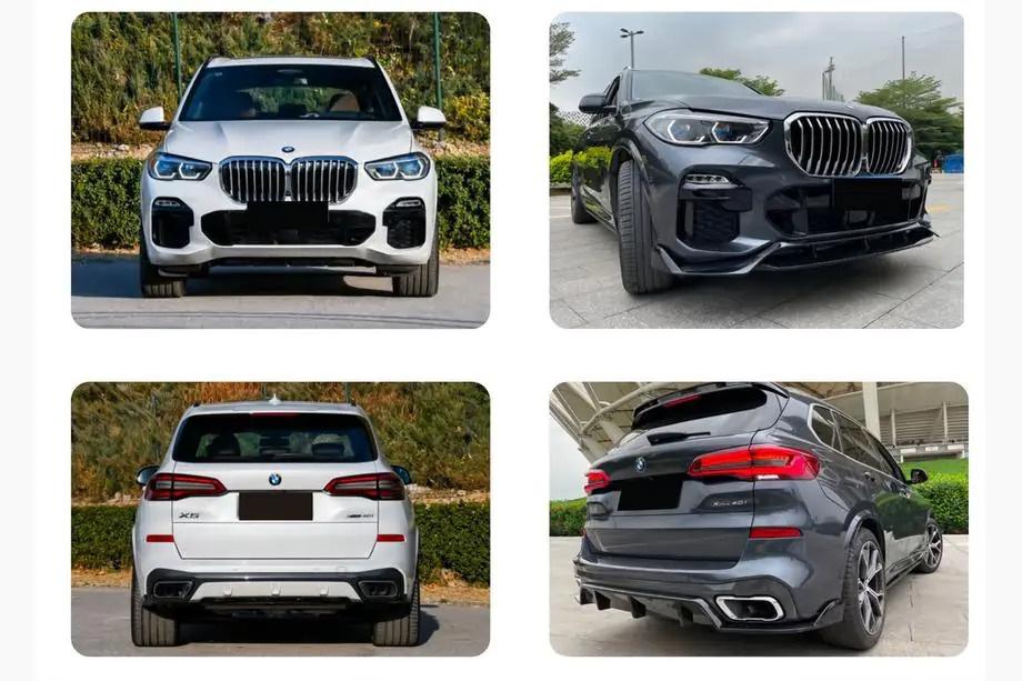 BMW X5 G05 2019–2026 Paradigm V-3 sprednji lip spojler (2018-2022, črna visok sijaj) Fotografija 4