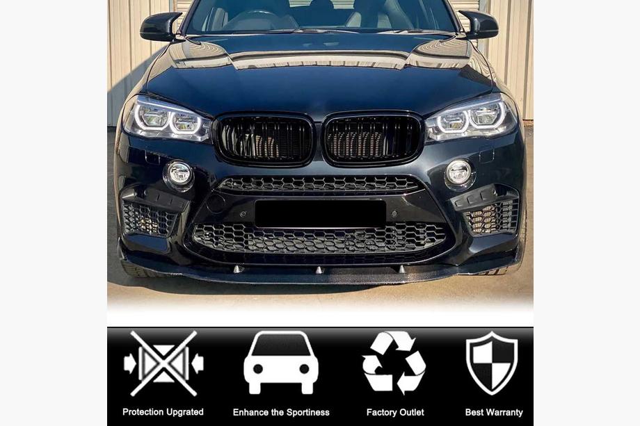 BMW X6 F16 2014–2019 Sprednji lip spojler odbijača Lip V3 (za F86, karbon) Fotografija 3