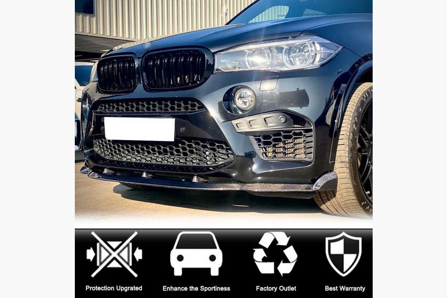 BMW X6 F16 2014–2019 Sprednji lip spojler odbijača Lip V3 (za F86, karbon) Fotografija 4