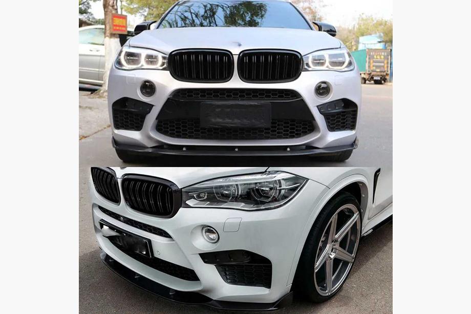 BMW X6 F16 2014–2019 Sprednji lip spojler odbijača Lip V3 (za F86, karbon) Fotografija 5