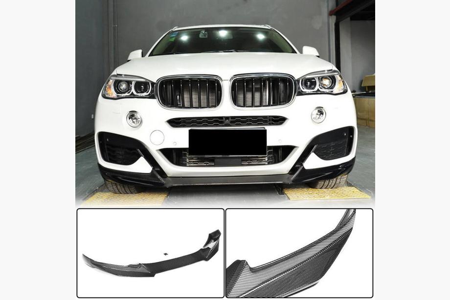 BMW X6 F16 2014–2019 Lip dodatek za sprednji odbijač (za M-Sport, karbon) Fotografija 1