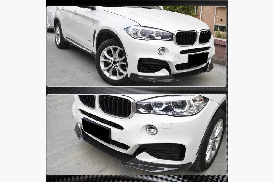 BMW X6 F16 2014–2019 Lip dodatek za sprednji odbijač (za M-Sport, karbon) Fotografija 6