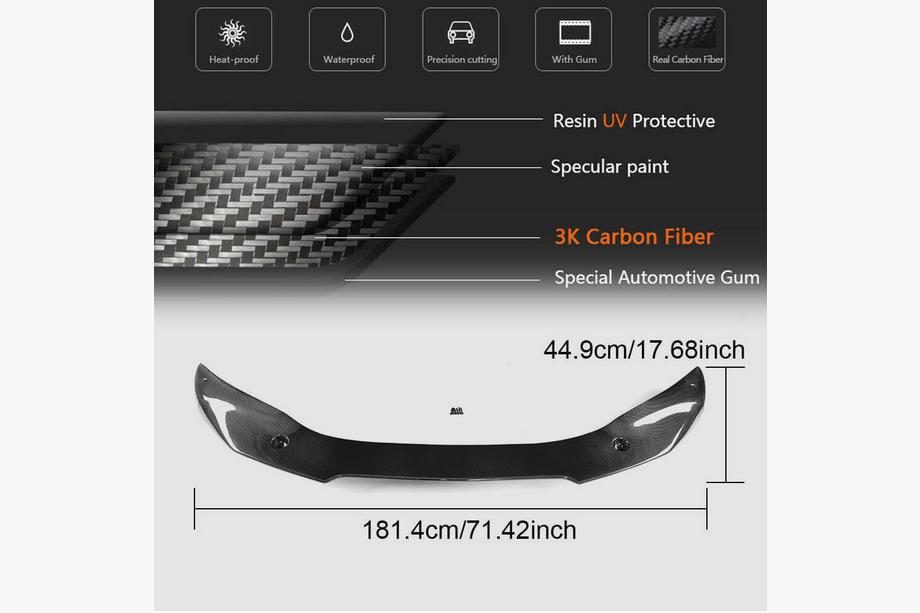 BMW X6 F16 2014–2019 Lip dodatek za sprednji odbijač (za M-Sport, karbon) Fotografija 7