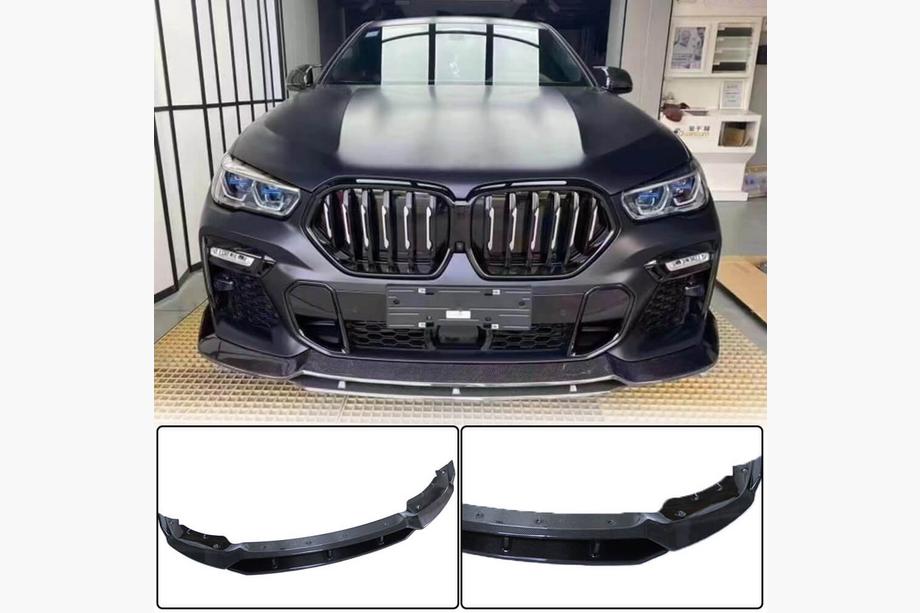 BMW X6 G06 2019–2027 Lip dodatak za sprednji odbijač (za M-Sport 2018-2022, karbon) Image