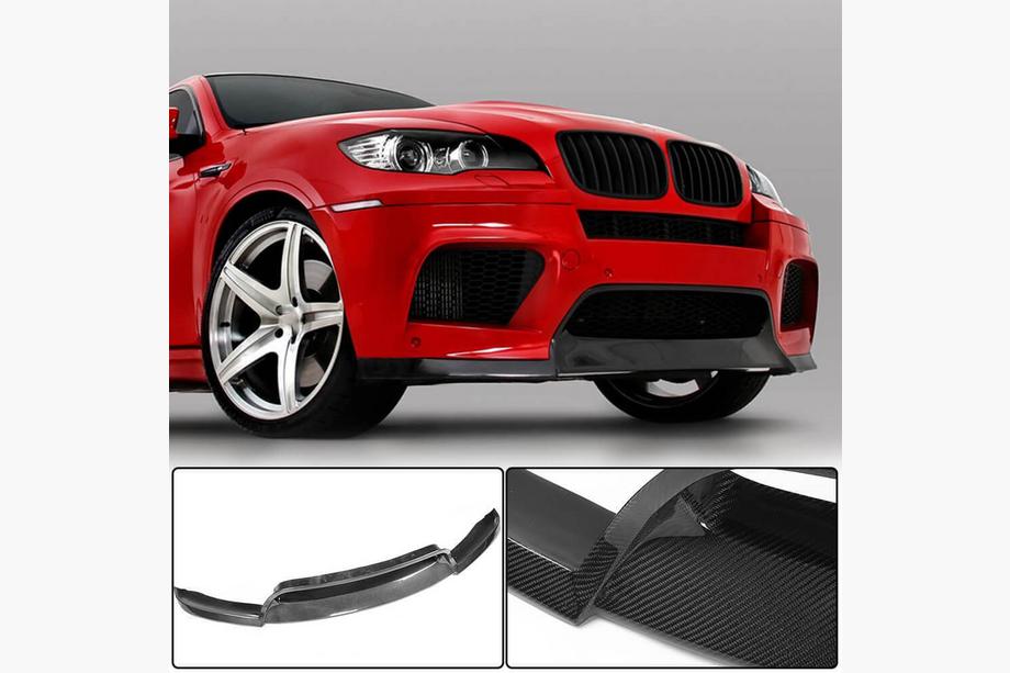 BMW X6 E71 2008–2014 Lip spojler sprednjega odbijača Lip V2 (za X6M, karbon) Image