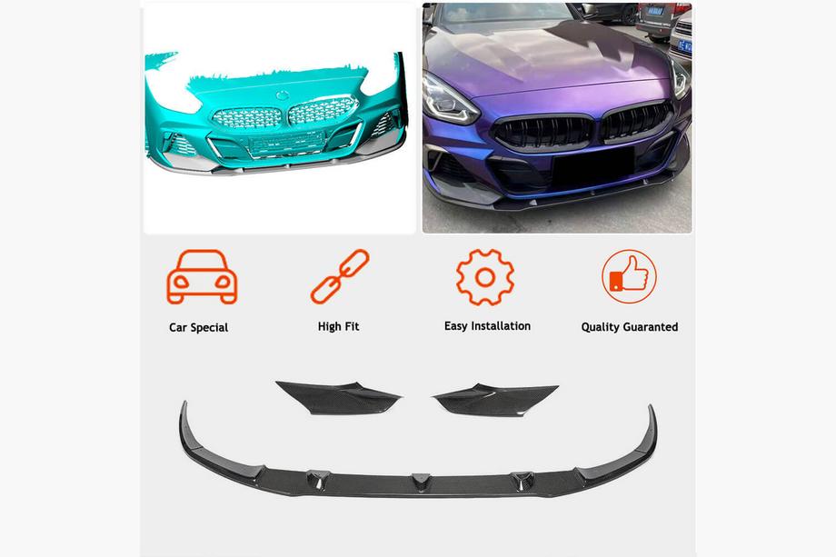 BMW Z4 (G29) 2018– Sprednji lip spojler odbijača Carbon V6 (M-Sport) Fotografija 2