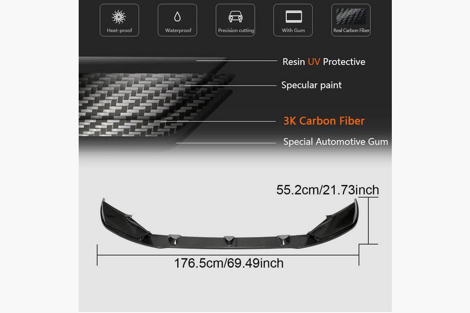 BMW Z4 (G29) 2018– Sprednji lip spojler odbijača Carbon V6 (M-Sport) Fotografija 6