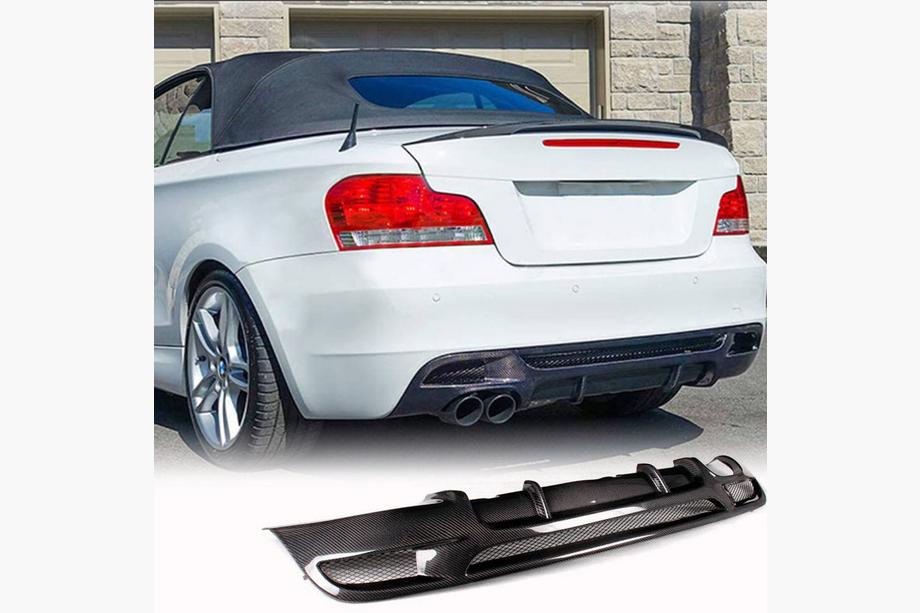 BMW serija 1 E81/E82/E87/E88 2004–2011 Difuzor zadnjega odbijača V1 (za E82/E88 M-Sport, karbon) Fotografija 1