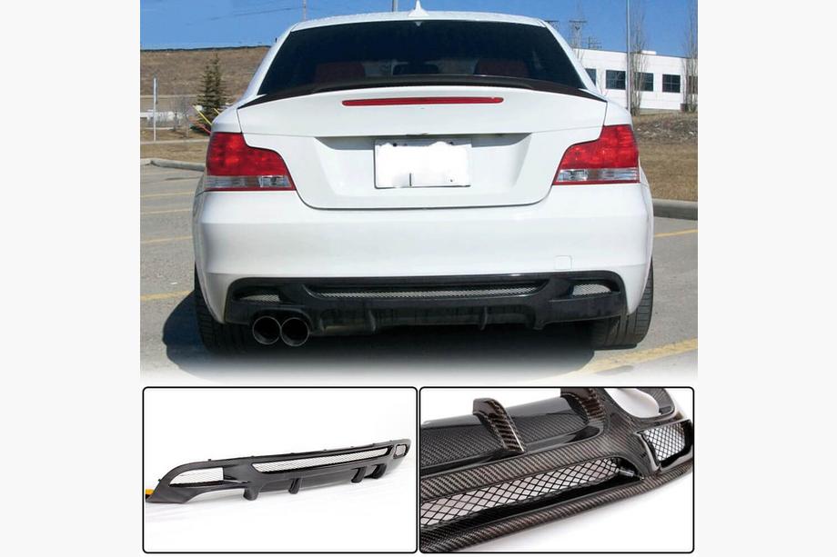 BMW serija 1 E81/E82/E87/E88 2004–2011 Difuzor zadnjega odbijača V1 (za E82/E88 M-Sport, karbon) Fotografija 2