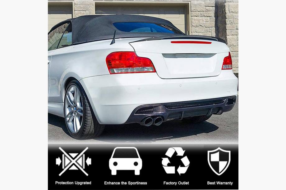 BMW serija 1 E81/E82/E87/E88 2004–2011 Difuzor zadnjega odbijača V1 (za E82/E88 M-Sport, karbon) Fotografija 3
