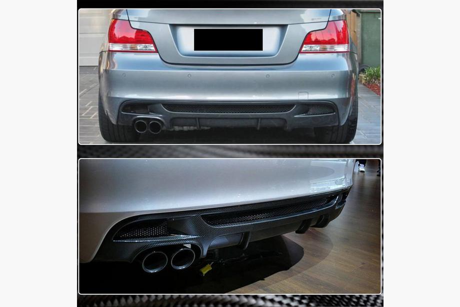 BMW serija 1 E81/E82/E87/E88 2004–2011 Difuzor zadnjega odbijača V1 (za E82/E88 M-Sport, karbon) Fotografija 4