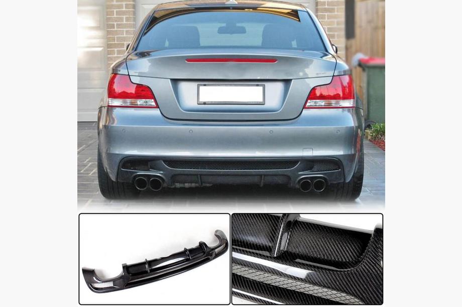 BMW serija 1 E81/E82/E87/E88 2004–2011 Difuzor zadnjega odbijača V1 (za E82/E88 M-Sport, karbon) Fotografija 7