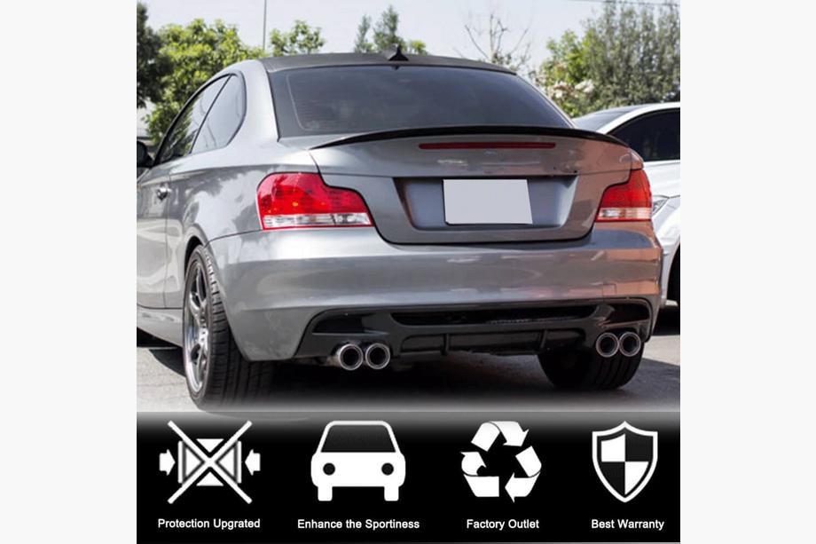 BMW serija 1 E81/E82/E87/E88 2004–2011 Difuzor zadnjega odbijača V1 (za E82/E88 M-Sport, karbon) Fotografija 8