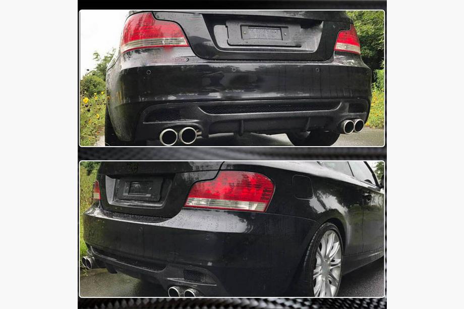 BMW serija 1 E81/E82/E87/E88 2004–2011 Difuzor zadnjega odbijača V1 (za E82/E88 M-Sport, karbon) Fotografija 10