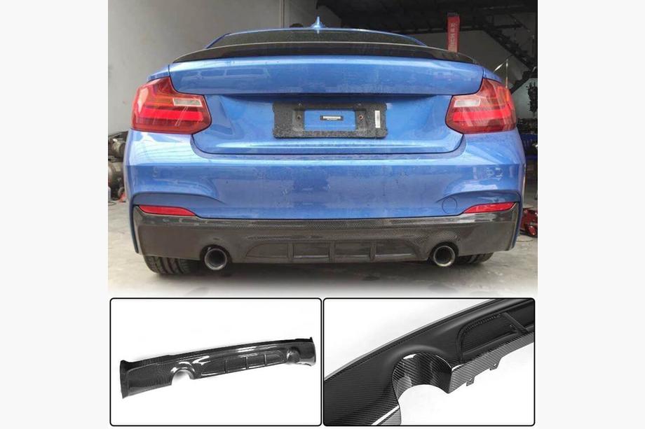 BMW serija 2 F22/F23 2014–2021 Difuzor zadnjega odbijača V1 (za F22/F23 M-Sport, karbon) Fotografija 1