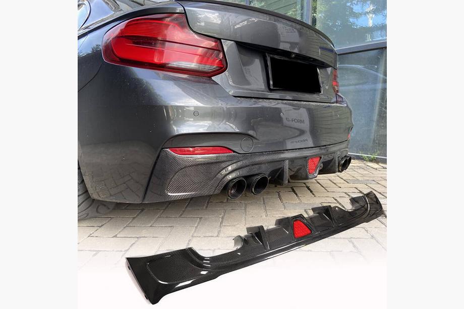 BMW serija 2 F22/F23 2014–2021 Difuzor zadnjega odbijača V2 (za F22/F23 M-Sport, karbon) Image