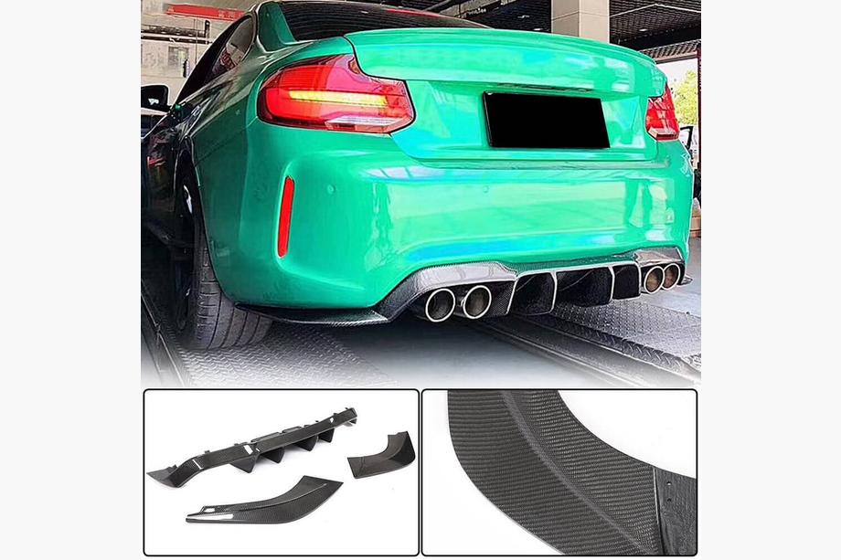 BMW serija 2 F22/F23 2014–2021 Difuzor zadnjega odbijača V2 (za F87 M2/M2C, karbon) Image
