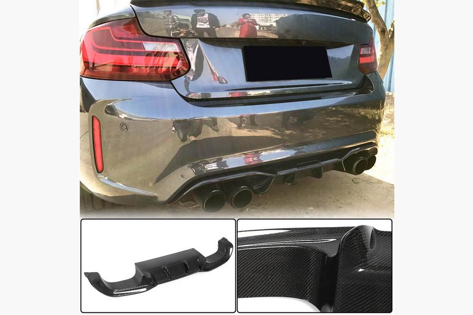 BMW serija 2 F22/F23 2014–2021 Difuzor zadnjega odbijača V4 (za F87 M2/M2С, karbon) Image