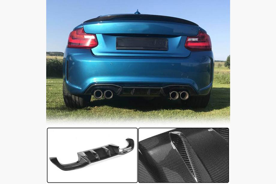 BMW serija 2 F22/F23 2014–2021 Difuzor zadnjega odbijača V6 (za F87 M2/M2С, karbon) Fotografija 1