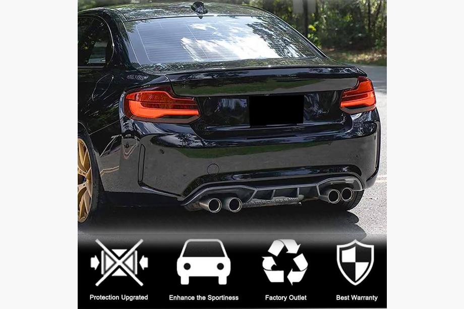 BMW serija 2 F22/F23 2014–2021 Difuzor zadnjega odbijača V6 (za F87 M2/M2С, karbon) Fotografija 3