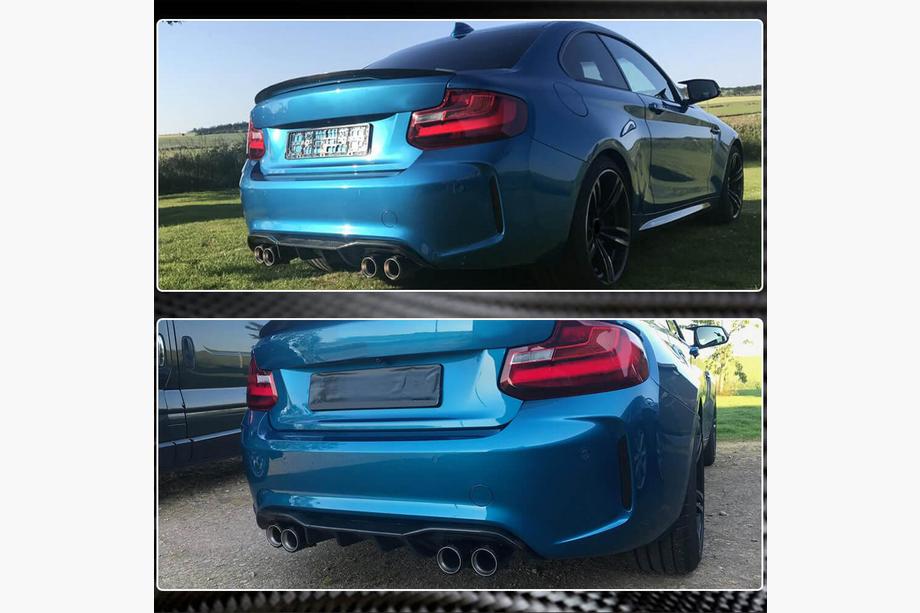 BMW serija 2 F22/F23 2014–2021 Difuzor zadnjega odbijača V6 (za F87 M2/M2С, karbon) Fotografija 5