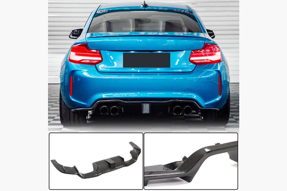 BMW serija 2 F22/F23 2014–2021 Difuzor zadnjega odbijača V7 (za F87 M2/M2C, karbon) Image