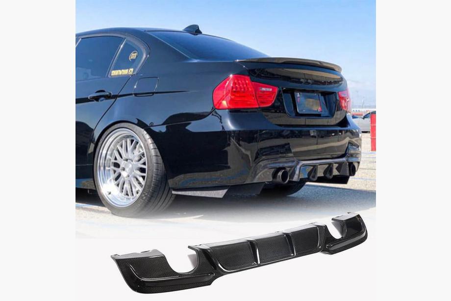 BMW serija 3 E90/E91 2005–2011 Difuzor zadnjega odbijača (za E90 M-Sport, karbon) Fotografija 2
