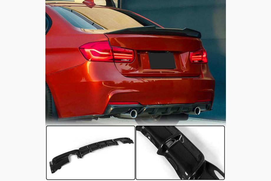 BMW serija 3 F30/F31 2012–2019 Difuzor zadnjega odbijača Carbon V2 (za M-Sport) Image