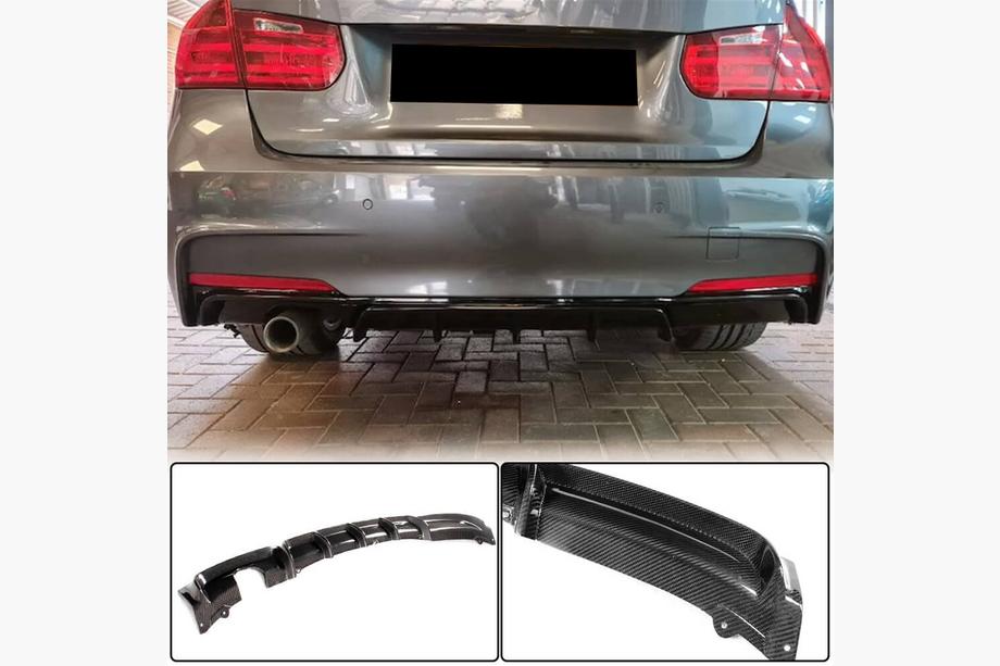 BMW serija 3 F30/F31 2012–2019 Difuzor zadnjega odbijača V3 (za F30 M-Sport, karbon) Image