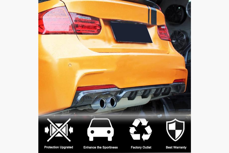 BMW serija 3 F30/F31 2012–2019 Difuzor zadnjega odbijača Carbon V6 (za M-Sport) Fotografija 2