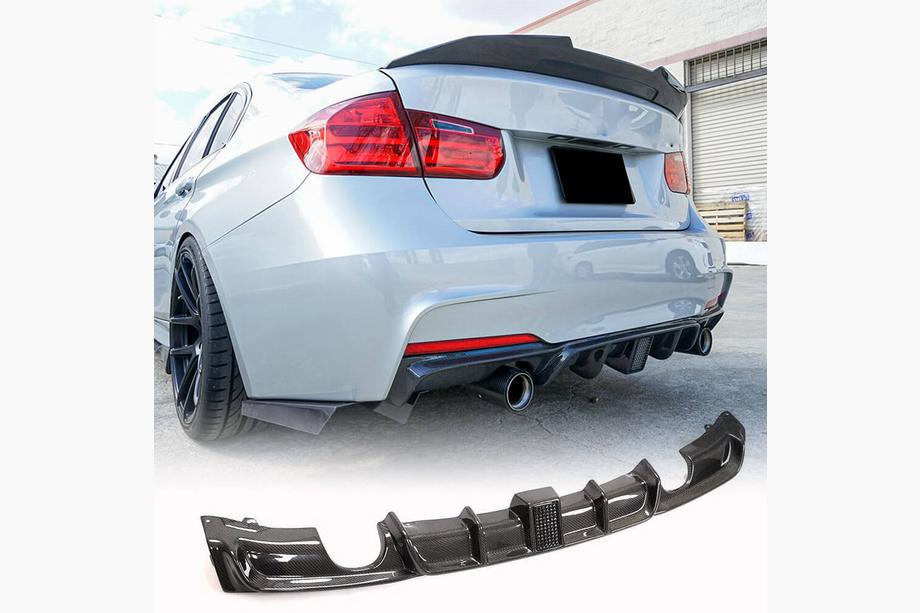 BMW serija 3 F30/F31 2012–2019 Difuzor zadnjega odbijača iz karbona V11 (za M-Sport) Image
