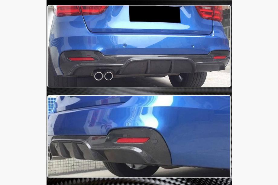 BMW serija 3 F34 2013–2020 Difuzor zadnjega odbijača V1 (za M-Sport, karbon) Fotografija 4