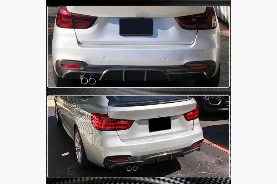 BMW serija 3 F34 2013–2020 Difuzor zadnjega odbijača V1 (za M-Sport, karbon) Fotografija 5