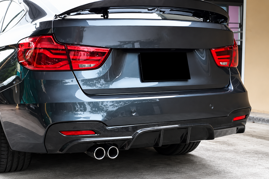 BMW serija 3 F34 2013–2020 Difuzor zadnjega odbijača V1 (za M-Sport, karbon) Fotografija 2
