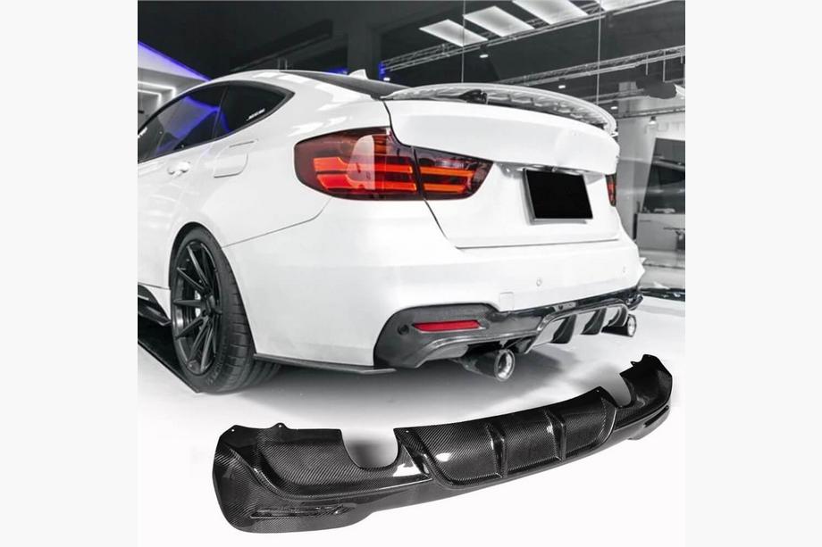 BMW serija 3 F34 2013–2020 Difuzor zadnjega odbijača V2 (za M-Sport, karbon) Fotografija 1