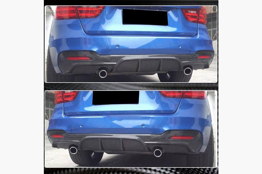 BMW serija 3 F34 2013–2020 Difuzor zadnjega odbijača V2 (za M-Sport, karbon) Fotografija 5