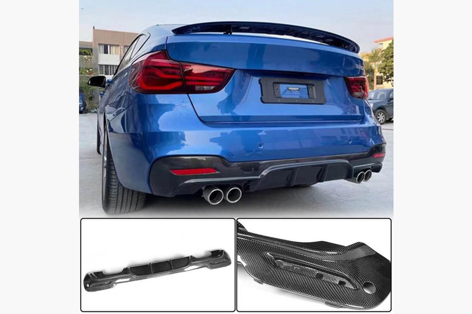 BMW serija 3 F34 2013–2020 Difuzor zadnjega odbijača V4 (za M-Sport, karbon) Image