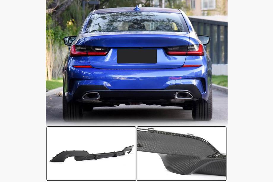 BMW serija 3 G20/G21 2018– Difuzor zadnjega odbijača V5 (za M-Sport 2018-2022, karbonska vlakna) Image