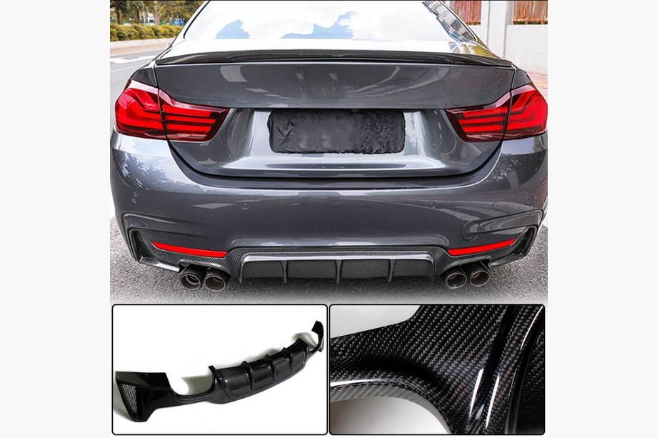 BMW serija 4 F32/F33/F36 2012–2020 Difuzor zadnjega odbijača V1 (za M-Sport, karbon) Image