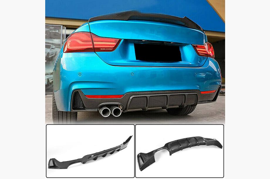 BMW serija 4 F32/F33/F36 2012–2020 Difuzor zadnjega odbijača V2 (za M-Sport, karbon) Image