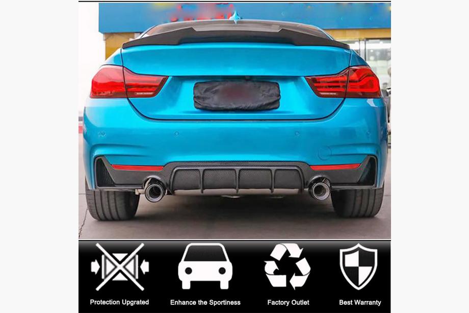BMW serija 4 F32/F33/F36 2012–2020 Difuzor zadnjega odbijača FRP V6 (M-Sport) Fotografija 3