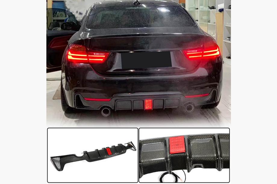 BMW serija 4 F32/F33/F36 2012–2020 Difuzor zadnjega odbijača V8 (za M-Sport, karbon) Image