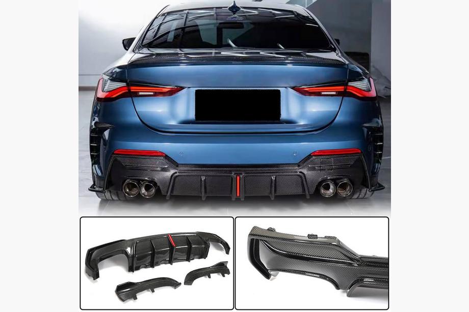 BMW serija 4 G22/23/26 2020– Difuzor zadnjega odbijača V3 (za G22/G23 M-Sport, karbon) Image